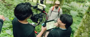 behind the scene of a commercial shoot in bali forest