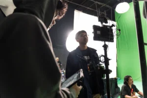 alt="Company profile video production in Jakarta featuring modern office"