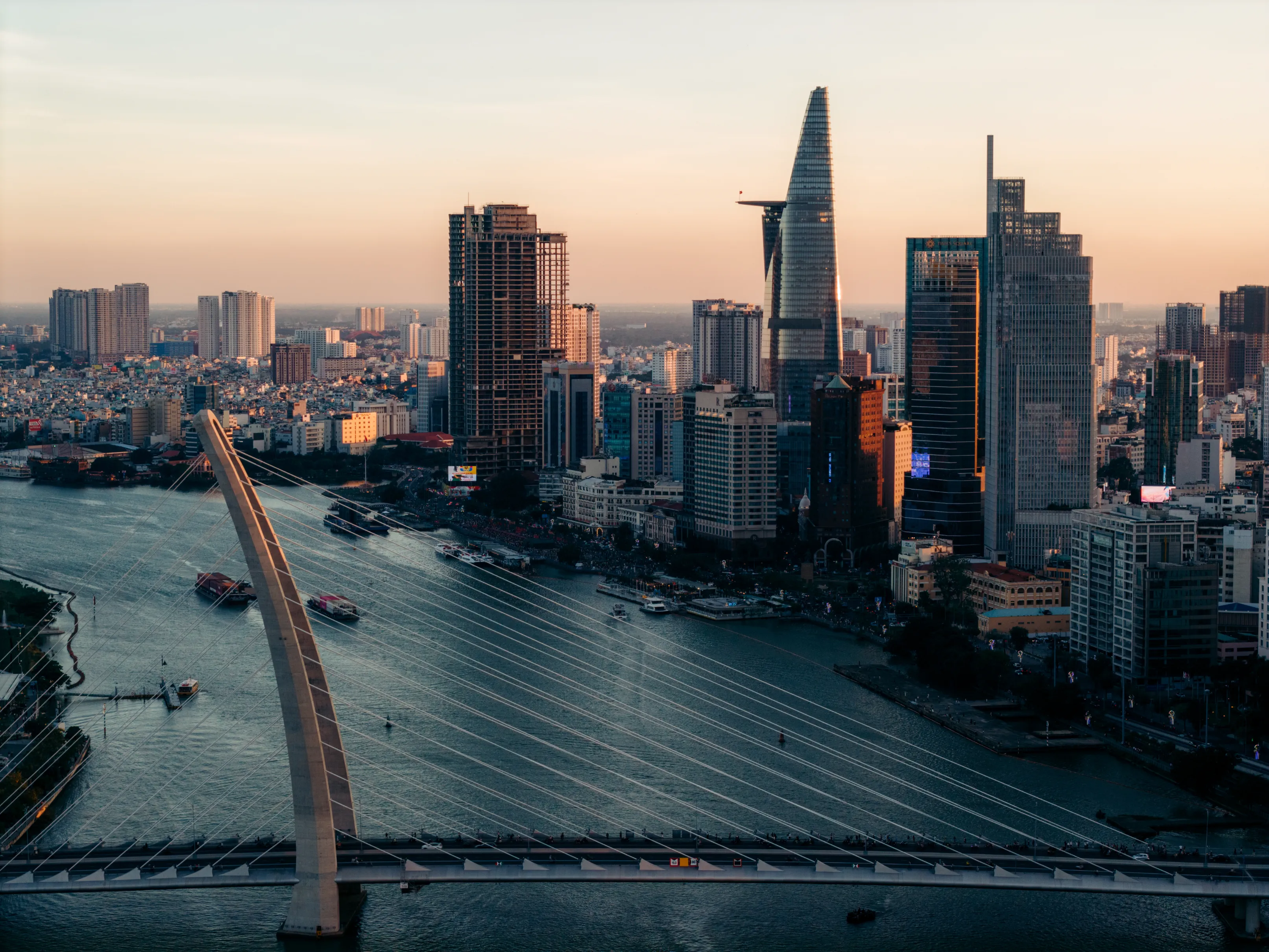 Ho Chi Minh City skyline and business district
