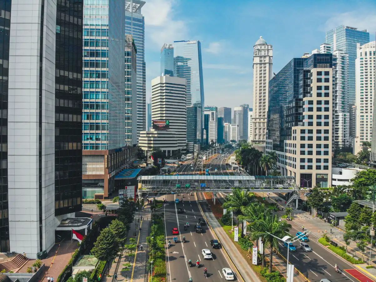 Jakarta city skyline and business district