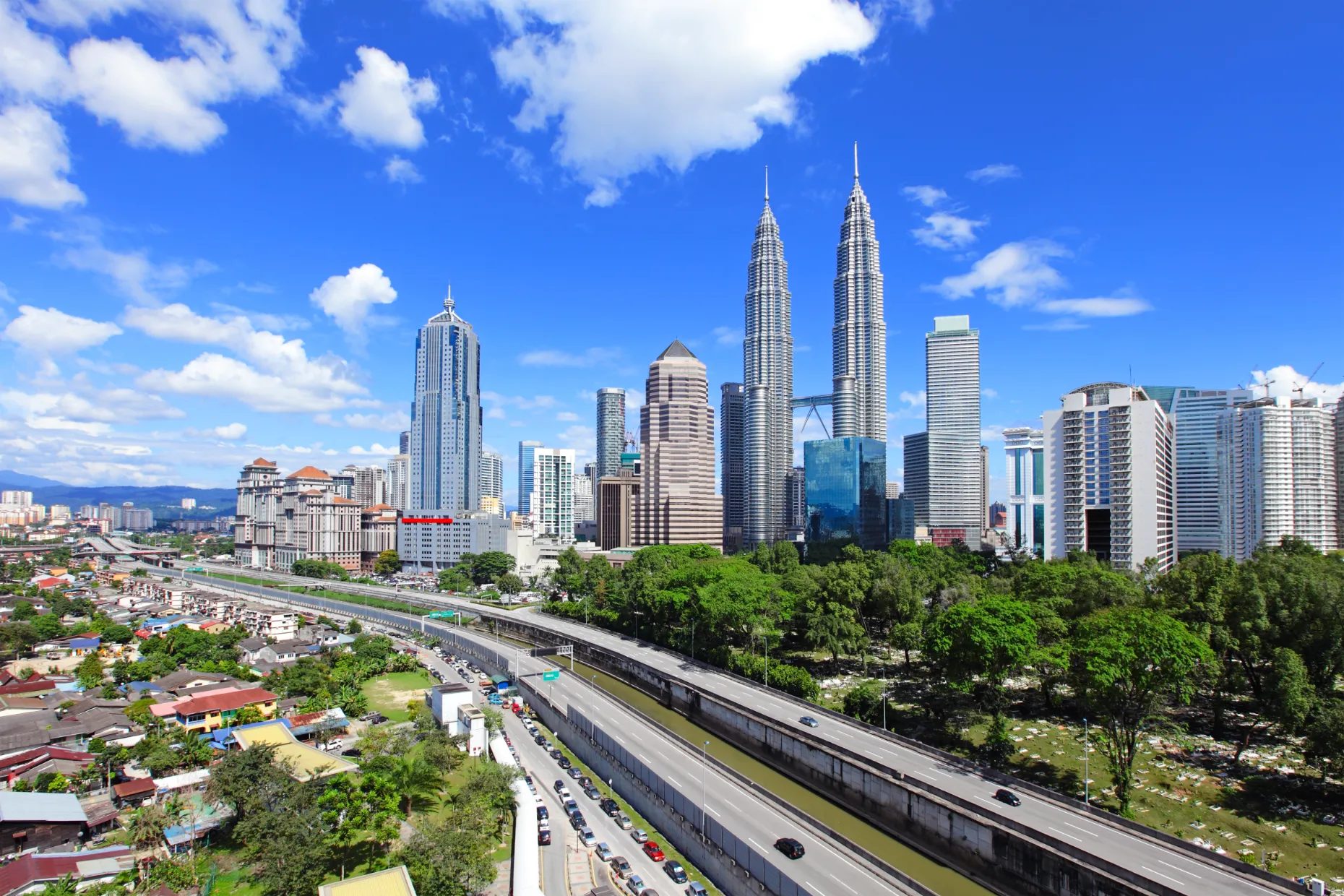 Kuala Lumpur skyline and central business district