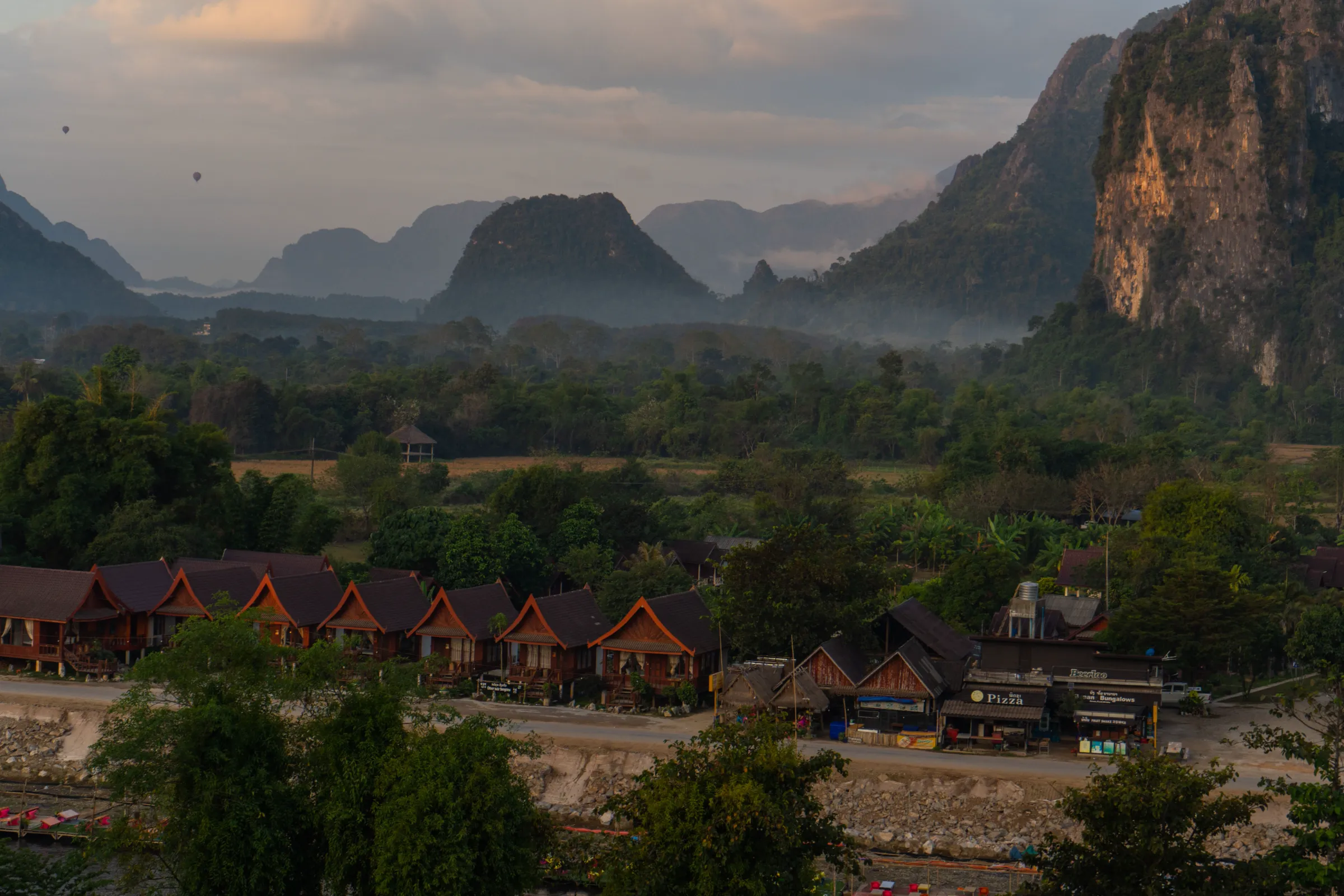 Vientiane cityscape and urban business area